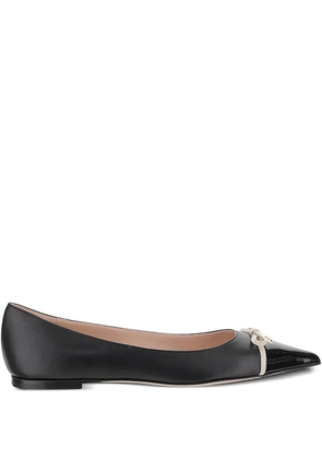Valentino Garavani contrast-bow ballet flats - Black