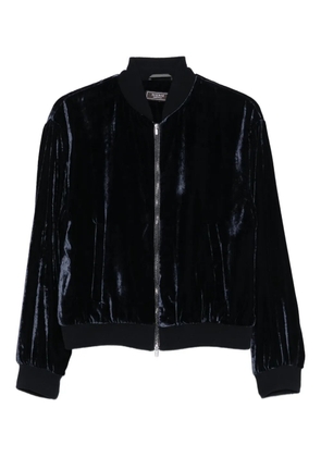 Peserico velvet zip-front jacket - Blue