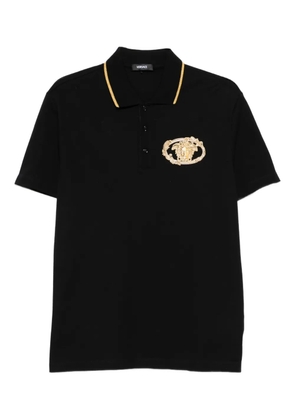 Versace medusa emblem polo shirt - Black