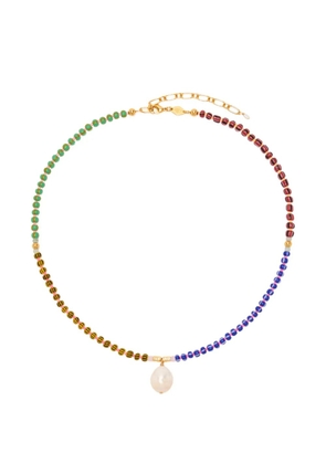 Anni Lu Magic Moments striped beaded necklace - Gold