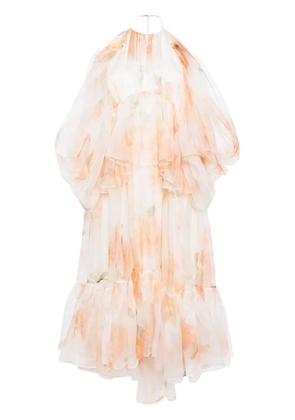 ZIMMERMANN Natura organza midi dress - Neutrals