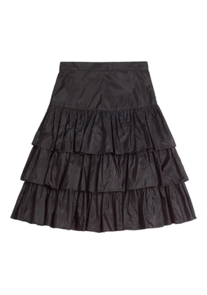 Valentino Garavani ruffled taffeta skirt - Black