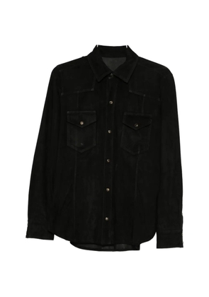 RIFUGIO suede chest pockets shirt - Black