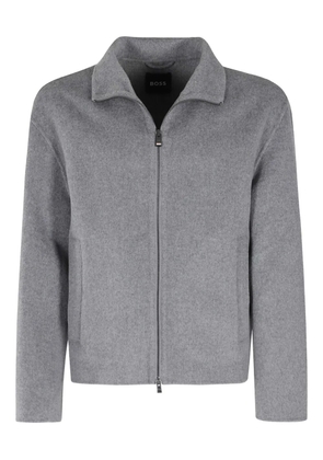 BOSS zip collared cardigan - Grey