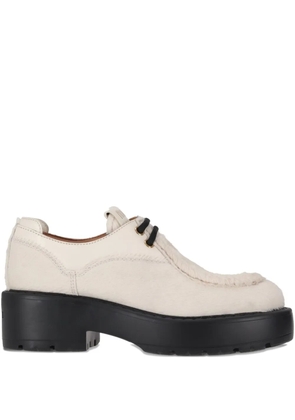 Miu Miu 55mm platform leather shoes - Neutrals