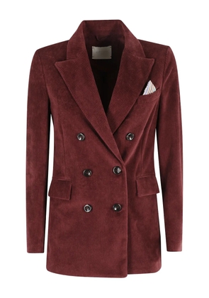 Circolo 1901 corduroy double-breasted blazer - Red