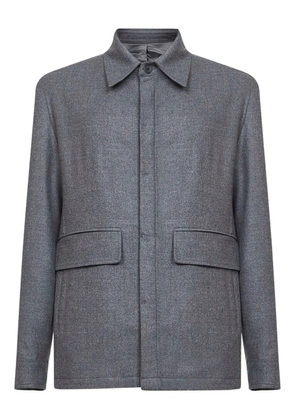 D4.0 flap-pockets shirt jacket - Grey