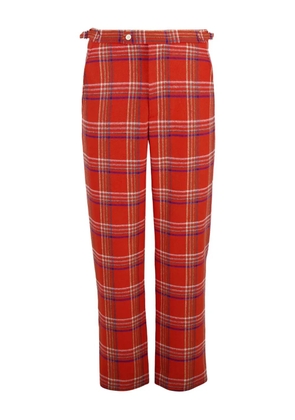 BODE plaid-pattern gable trousers - Red