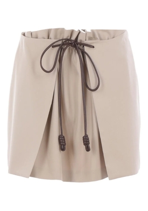 LOEWE drawstring pleated skirt - Neutrals