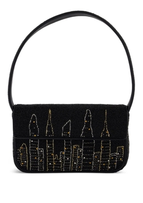 STAUD Tommy beaded skyline shoulder bag - Black
