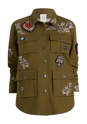 Cinq A Sept Vera embroidered-patch jacket - Green