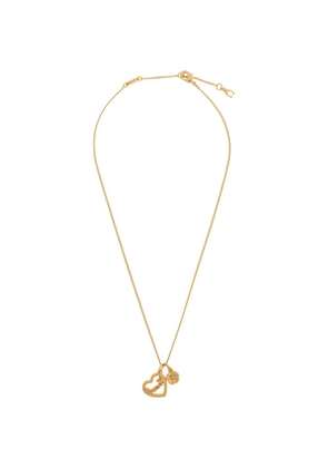 Coach heart floral charm necklace - Gold