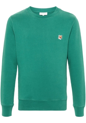 Maison Kitsuné Fox Head-patch sweatshirt - Green