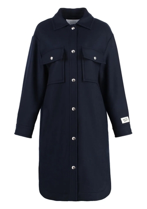 Maison Kitsuné wool coat - Blue