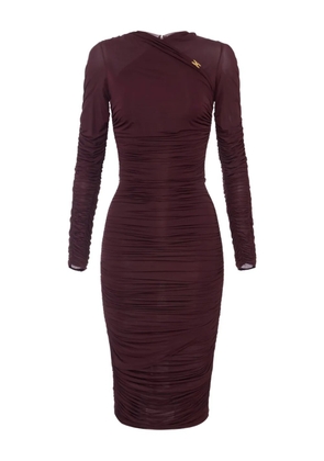 Elisabetta Franchi ruched midi dress - Red