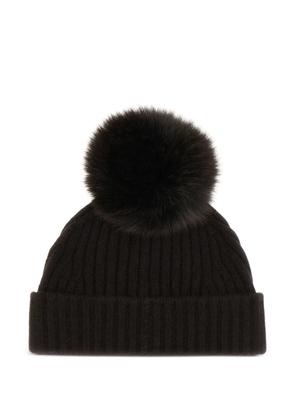 Vanisè Cuffie ribbed-knit beanie hat - Brown