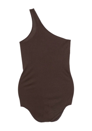 Rick Owens Lilies one-shoulder bodysuit - Brown