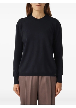 Herno crew-neck virgin-wool sweater - Blue