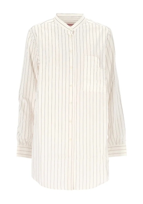 CUANTICO striped pocket shirt - White