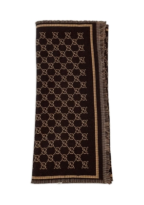 Gucci GG-jacquard scarf - Brown