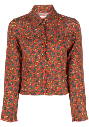 ERL Folksy Flower long-sleeve shirt - Orange