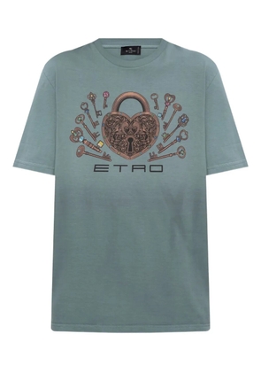 ETRO logo-print T-shirt - Blue