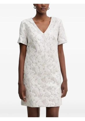 LUISA SPAGNOLI floral V-neck mini dress - White