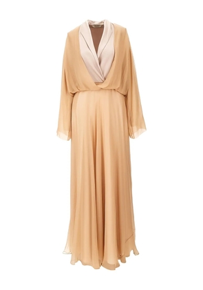 Alberta Ferretti silk maxi dress - Neutrals