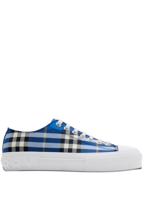 Burberry checked sneakers - Blue