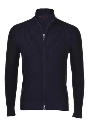 Gran Sasso ribbed zip-up cardigan - Blue