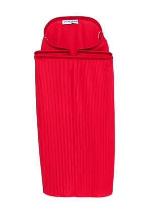 Duran Lantink pleated midi skirt - Red