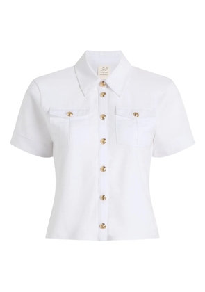Cinq A Sept button-fastening pocket top - White