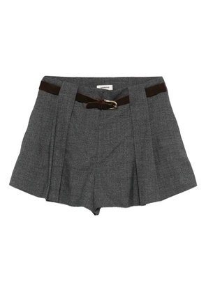 SANDRO pleated belted shorts - Grey
