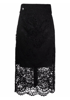 Philipp Plein lace midi skirt - Black