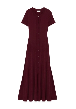 SANDRO knitted midi dress - Red