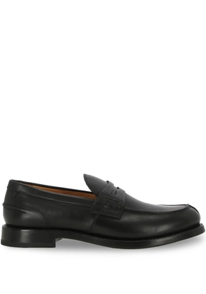 Ortigni leather penny loafers - Black