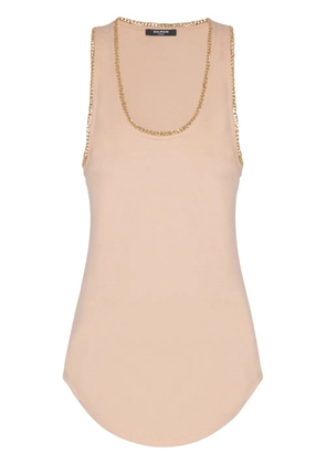 Balmain chain-detail tank top - Neutrals