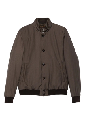 Moorer Janos-Pum button-fastening ribbed-cuff bomber jacket - Brown