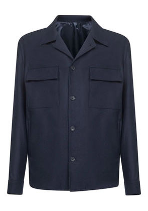 D4.0 lapel-collar shirt jacket - Blue