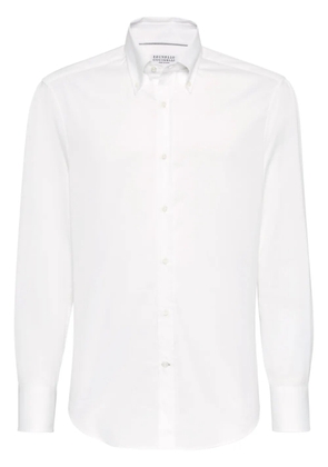 Brunello Cucinelli button-down poplin shirt - White