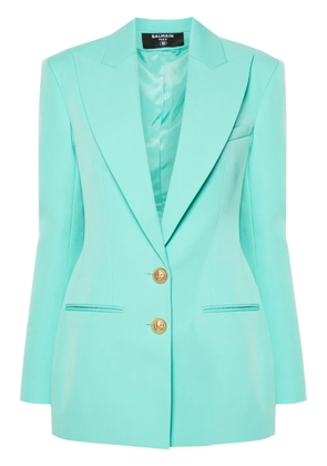 Balmain virgin wool single-breasted blazer - Blue