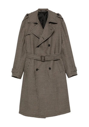 Tagliatore houndstooth double-breasted coat - Black