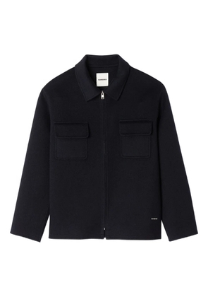 SANDRO wool blend shirt jacket - Blue