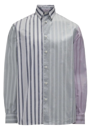 JW Anderson panelled stripe-print shirt - Grey