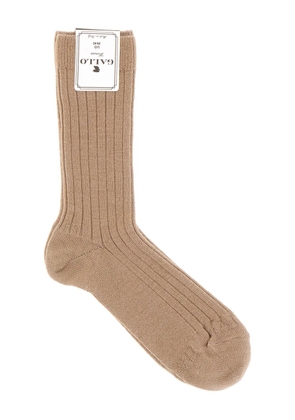 Gallo ribbed cotton socks - Brown