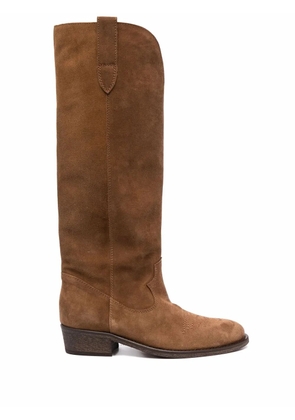 Via Roma 15 slip-on suede boots - Brown