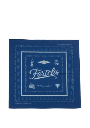 Fortela logo-print muslin bandana - Blue