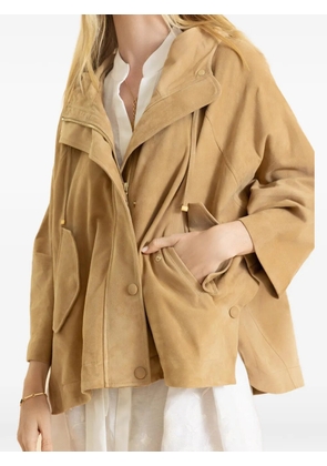 Eleventy hooded buttoned jacket - Neutrals