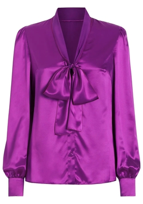 Dolce & Gabbana pussybow-collar shirt - Purple