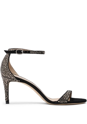 Stuart Weitzman 75mm Nudist Shine sandals - Black